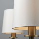 Endon-73411 - Ortona - Vintage White & Matt Antique Brass 3 Light Centre Fitting