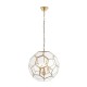 Endon-73560 - Miele - Hexagonal Glass & Antique Brass 3 Light Lantern