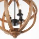 Endon-73575 - Toba - Natural Wood & Dark Bronze 4 Light Pendant