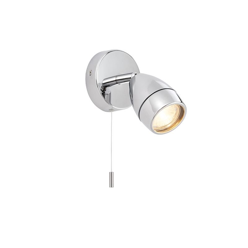 Bathroom Lights - Porto - Bathroom Polished Chrome Single Spotlight Endon-73691 - Porto - Bathroom Polished Chrome Single Spotlight