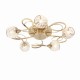Endon-73757 - Aherne - Decorative Glass with Antique Brass 5 Light Centre Fitting