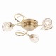 Endon-73758 - Aherne - Decorative Glass with Antique Brass 3 Light Centre Fitting