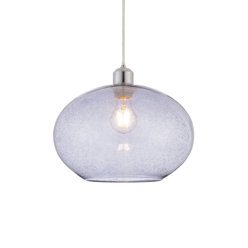 Endon-73976 - Dimitri - Shade Only - Grey Glass Shade for Pendant
