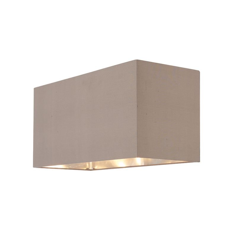 Accessories - Cassier - Shade Only - Medium Taupe Silk & Nickel Shade Endon-74417 - Cassier - Shade Only - Medium Taupe Silk & Nickel Shade