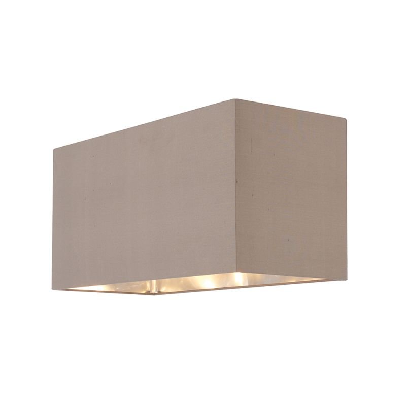 Accessories - Cassier - Shade Only - Large Taupe Silk & Nickel Shade Endon-74418 - Cassier - Shade Only - Large Taupe Silk & Nickel Shade