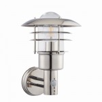 Dexter - Polished Stainless Steel PIR Wall Lamp with Clear Glass Dexter - Polished Stainless Steel PIR Wall Lamp with Clear Glass