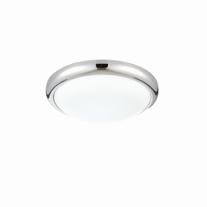Ceiling Lights - Montana - LED Round Chrome and White Flush Saxby-74768 - Montana - LED Round Chrome and White Flush