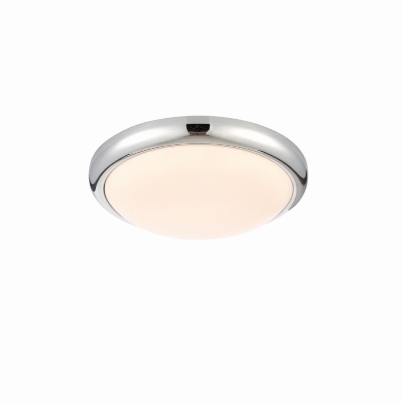 Ceiling Lights - Montana - LED Round Chrome and White Flush Saxby-74768 - Montana - LED Round Chrome and White Flush