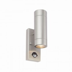 Palin - Brushed Stainless Steel Up&Down PIR Wall Lamp