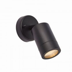 Palin -  Outdoor Black Single Spot Wall Lamp