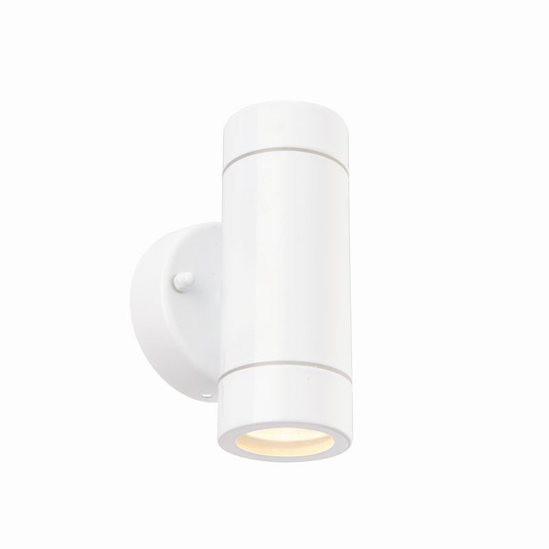 Saxby-75439 - Palin - Outdoor White Up&Down Wall Lamp