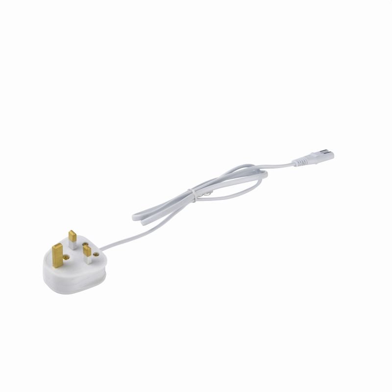 Kitchen Lights - Sleek CCT - Power Lead with 3 Pin Plug for Under Cabinet Fitting Saxby-75921 - Sleek CCT - Power Lead with 3 Pin Plug for Under Cabinet Fitting