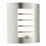 Bianco - LED Opal & Stainless Steel PIR Wall Lamp