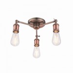 Hal - Aged Pewter & Aged Copper 3 Light Centre Fitting Hal - Aged Pewter & Aged Copper 3 Light Centre Fitting