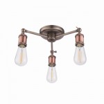 Hal - Aged Pewter & Aged Copper 3 Light Centre Fitting Hal - Aged Pewter & Aged Copper 3 Light Centre Fitting