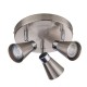 Kitchen Lights - Kai - Satin Nickel & Chrome Round 3 Light Spotlights Endon-76204 - Kai - Satin Nickel & Chrome Round 3 Light Spotlights