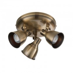 Westbury - Antique Brass Round 3 Light Spotlights Westbury - Antique Brass Round 3 Light Spotlights