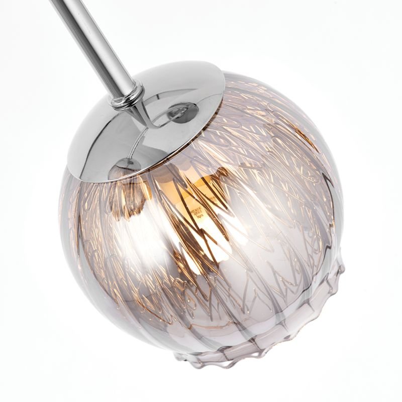 Ceiling Lights - Aerith - Smoky Mirror Glass & Chrome 12 Light Centre Fitting Endon-76315 - Aerith - Smoky Mirror Glass & Chrome 12 Light Centre Fitting
