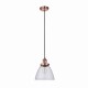 Endon-76332 - Hansen - Aged Copper with Clear Glass Hanging Pendant