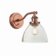 Endon-76334 - Hansen - Aged Copper with Clear Glass Wall Lamp