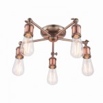 Hal - Aged Pewter & Aged Copper 5 Light Centre Fitting Hal - Aged Pewter & Aged Copper 5 Light Centre Fitting