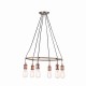 Endon-76337 - Hal - Aged Pewter and Aged Copper 6 Light Centre Fitting