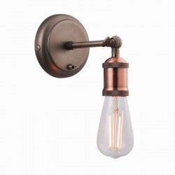 Hal - Aged Pewter & Aged Copper Wall Lamp Hal - Aged Pewter & Aged Copper Wall Lamp