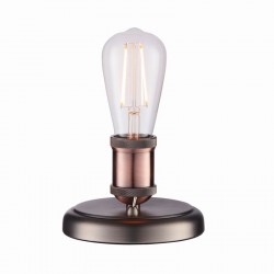 Hal - Aged Pewter & Aged Copper Small Table Lamp Hal - Aged Pewter & Aged Copper Small Table Lamp