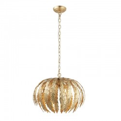 Delphine - Bright Gold Painted Floral 3 Light Pendant Delphine - Bright Gold Painted Floral 3 Light Pendant