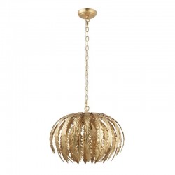 Delphine - Bright Gold Painted Floral 3 Light Pendant Delphine - Bright Gold Painted Floral 3 Light Pendant