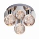 Endon-76364 - Versa - LED Polished Chrome with Globe 3 Light Ceiling Lamp