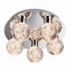 Bathroom Lights - Versa - LED Polished Chrome with Globe 5 Light Ceiling Lamp Endon-76365 - Versa - LED Polished Chrome with Globe 5 Light Ceiling Lamp