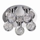 Bathroom Lights - Versa - LED Polished Chrome with Globe 5 Light Ceiling Lamp Endon-76365 - Versa - LED Polished Chrome with Globe 5 Light Ceiling Lamp