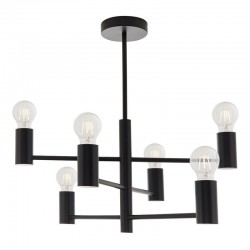 Studio - Matt Black 6 Light Centre Fitting Studio - Matt Black 6 Light Centre Fitting