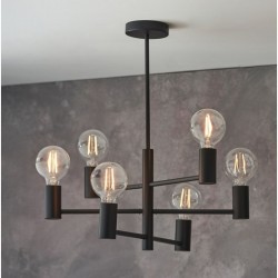Studio - Matt Black 6 Light Centre Fitting Studio - Matt Black 6 Light Centre Fitting