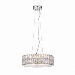 Verina - Chrome LED Pendant with Crystal & Frosted Diffuser Verina - Chrome LED Pendant with Crystal & Frosted Diffuser
