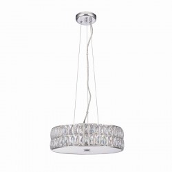 Verina - Chrome LED Pendant with Crystal & Frosted Diffuser Verina - Chrome LED Pendant with Crystal & Frosted Diffuser