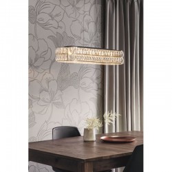 Verina - LED Chrome over Island Fitting with Crystal & Frosted Diffuser Verina - LED Chrome over Island Fitting with Crystal & Frosted Diffuser