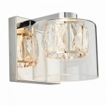Verina - Chrome Wall Lamp with Crystal & Clear Glass Diffuser Verina - Chrome Wall Lamp with Crystal & Clear Glass Diffuser