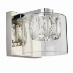 Verina - Chrome Wall Lamp with Crystal & Clear Glass Diffuser Verina - Chrome Wall Lamp with Crystal & Clear Glass Diffuser