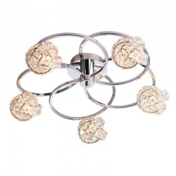 Talia - Chrome 5 Light Ceiling Lamp with Crystal Talia - Chrome 5 Light Ceiling Lamp with Crystal