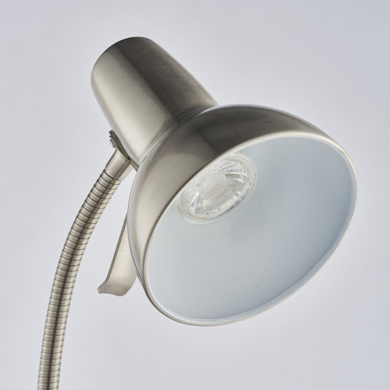 Endon-76606 - Amalfi - Satin Nickel Floor Lamp