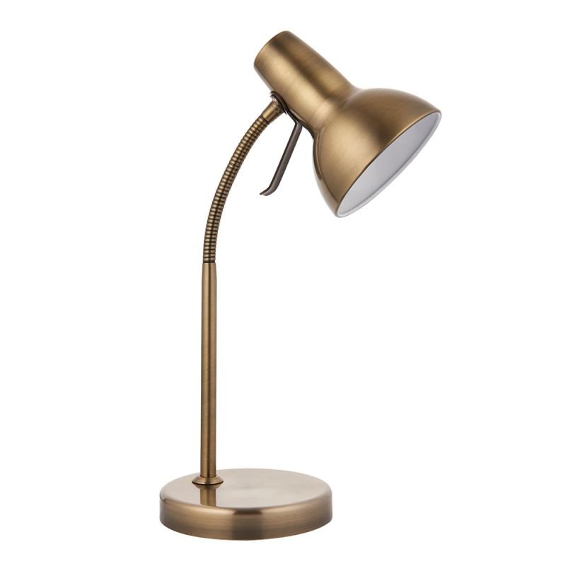 Endon-76646 - Amalfi - Antique Brass Task Lamp with USB