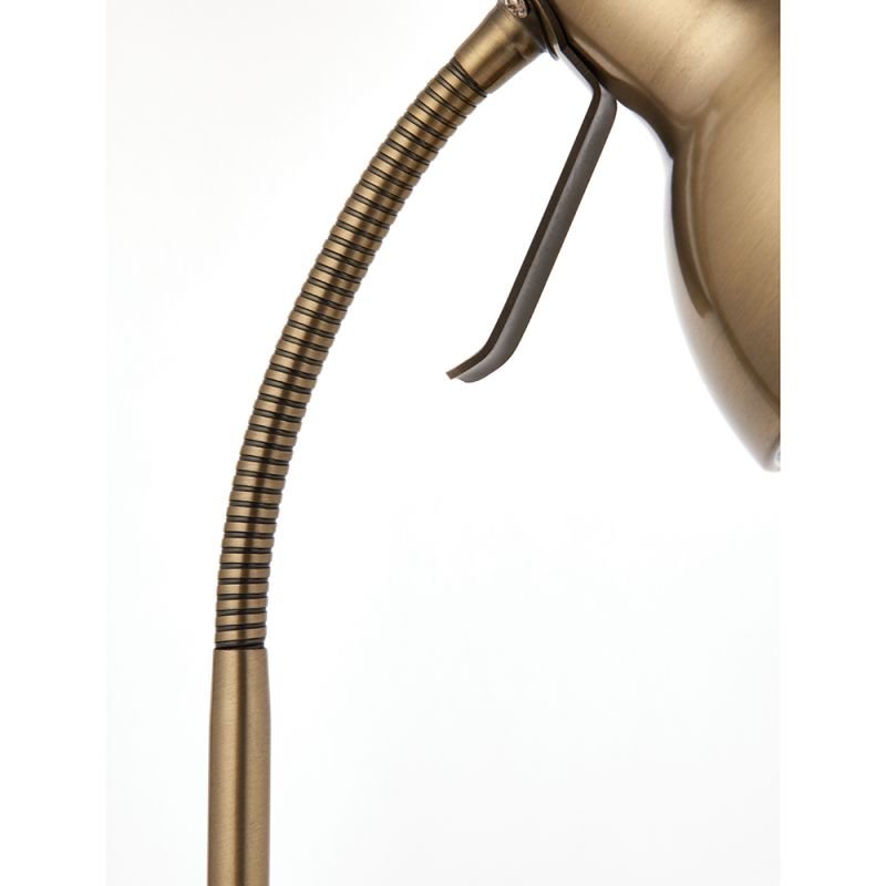 Endon-76646 - Amalfi - Antique Brass Task Lamp with USB