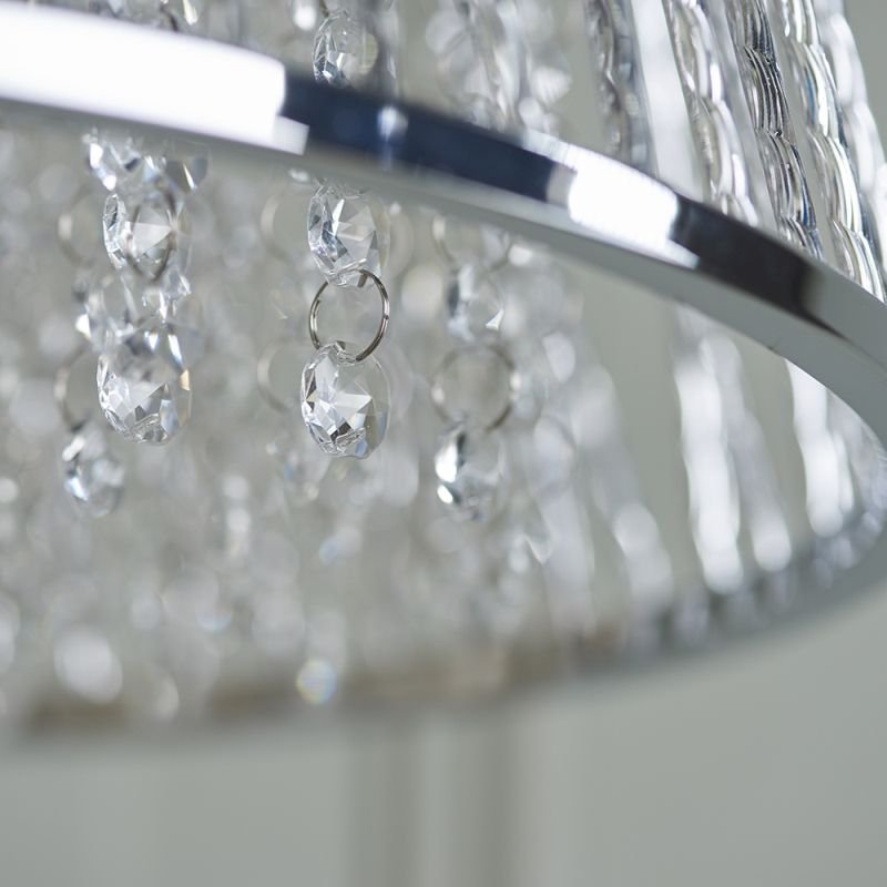 Ceiling Lights - Sophia - Crystal & Chrome 5 Light Pendant Endon-76694 - Sophia - Crystal & Chrome 5 Light Pendant