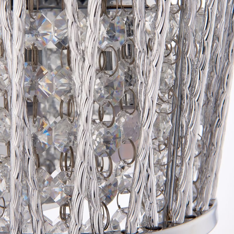 Wall Lights - Sophia - Crystal & Chrome Wall Lamp Endon-76698 - Sophia - Crystal & Chrome Wall Lamp