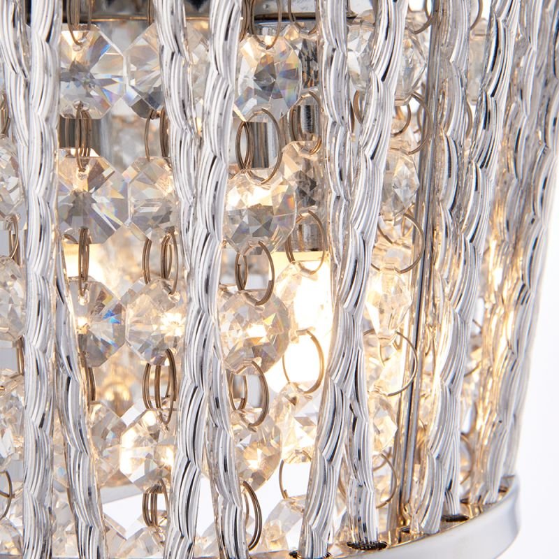 Wall Lights - Sophia - Crystal & Chrome Wall Lamp Endon-76698 - Sophia - Crystal & Chrome Wall Lamp