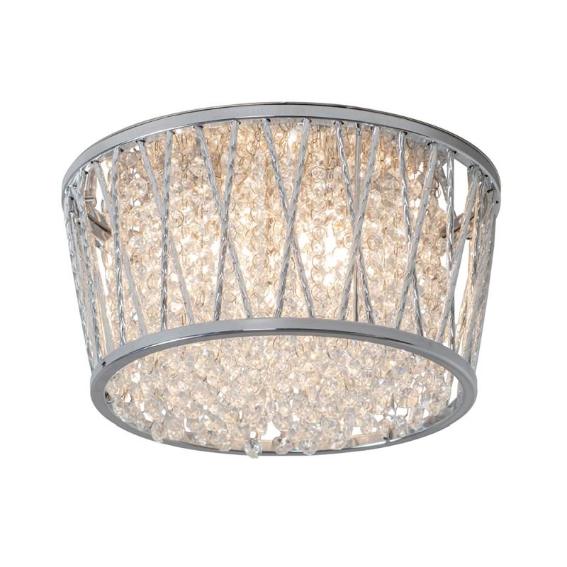 Crystal & Acrylic - Sophia - Crystal & Chrome 3 Light Ceiling Lamp Endon-76708 - Sophia - Crystal & Chrome 3 Light Ceiling Lamp