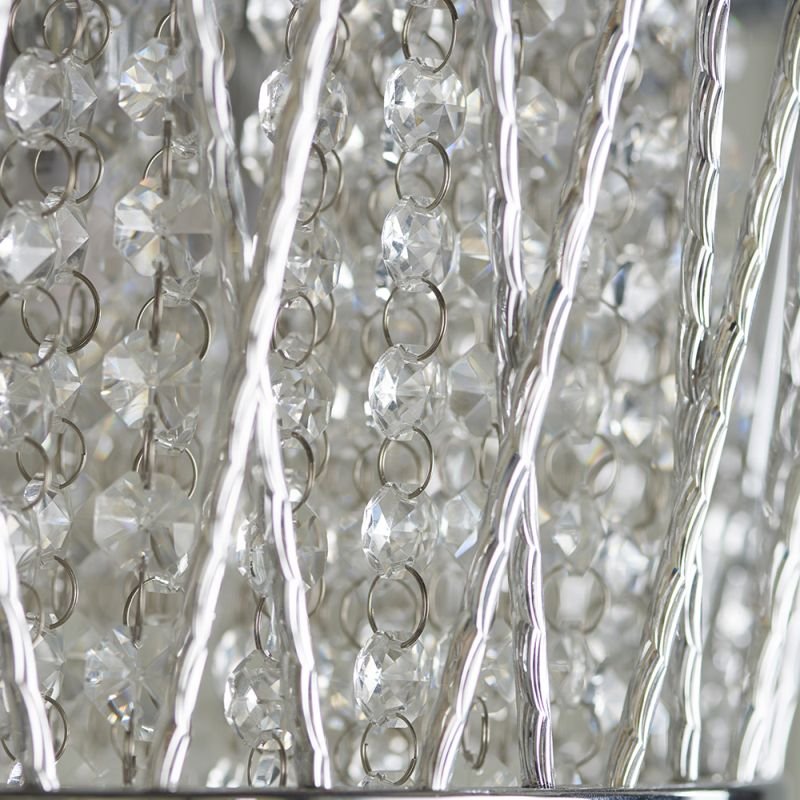 Crystal & Acrylic - Sophia - Crystal & Chrome 3 Light Ceiling Lamp Endon-76708 - Sophia - Crystal & Chrome 3 Light Ceiling Lamp
