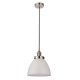 Ceiling Lights - Rowan - Opal Glass & Satin Nickel Pendant Endon-76758 - Rowan - Opal Glass & Satin Nickel Pendant
